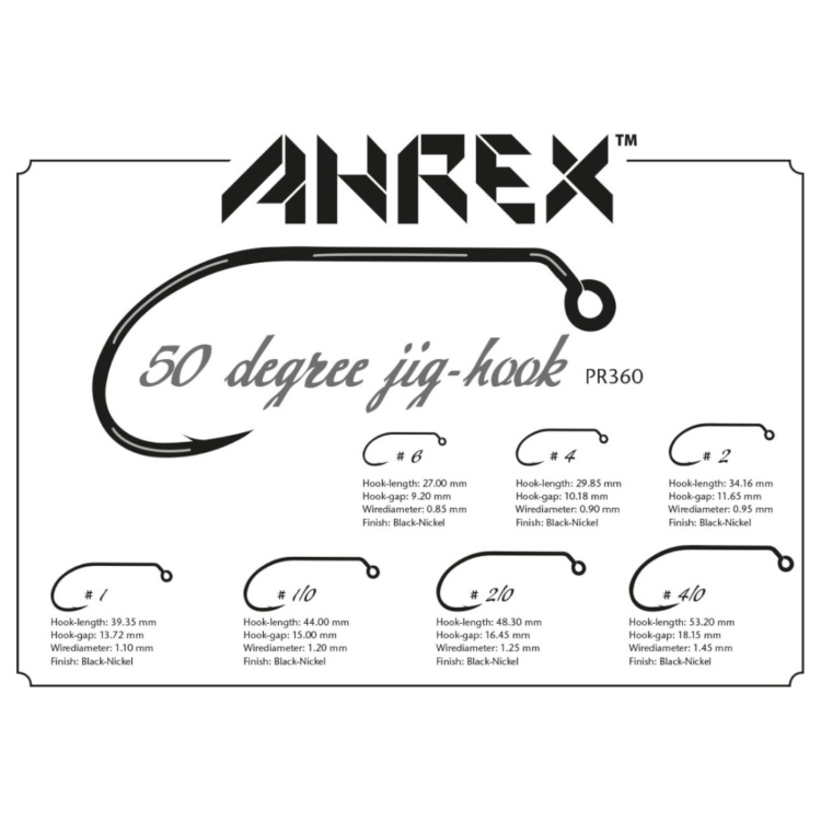 Ahrex PR360 50 Degree Jig Hook #1